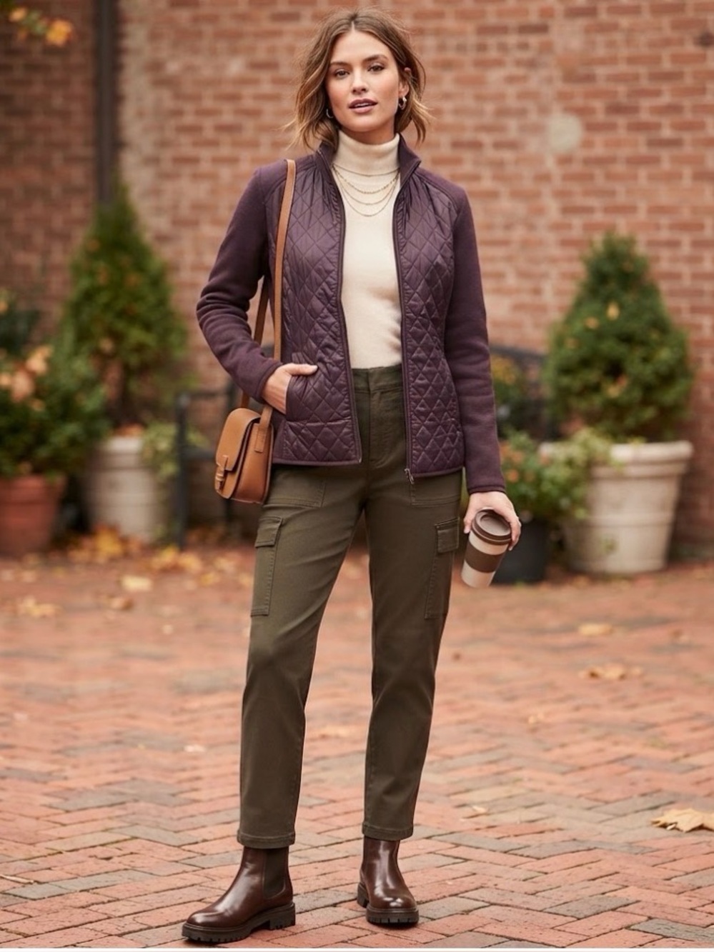 Quilted purple jacket